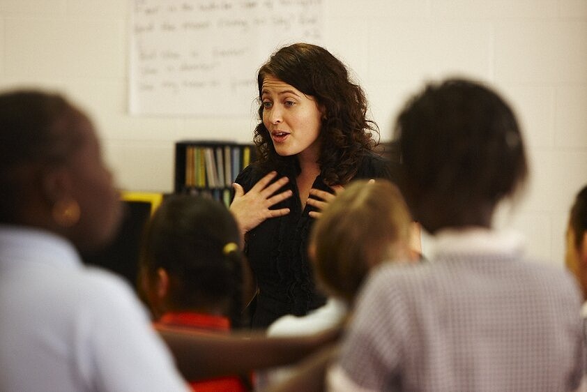 Explicit Teaching in the Music class with teacher and students.