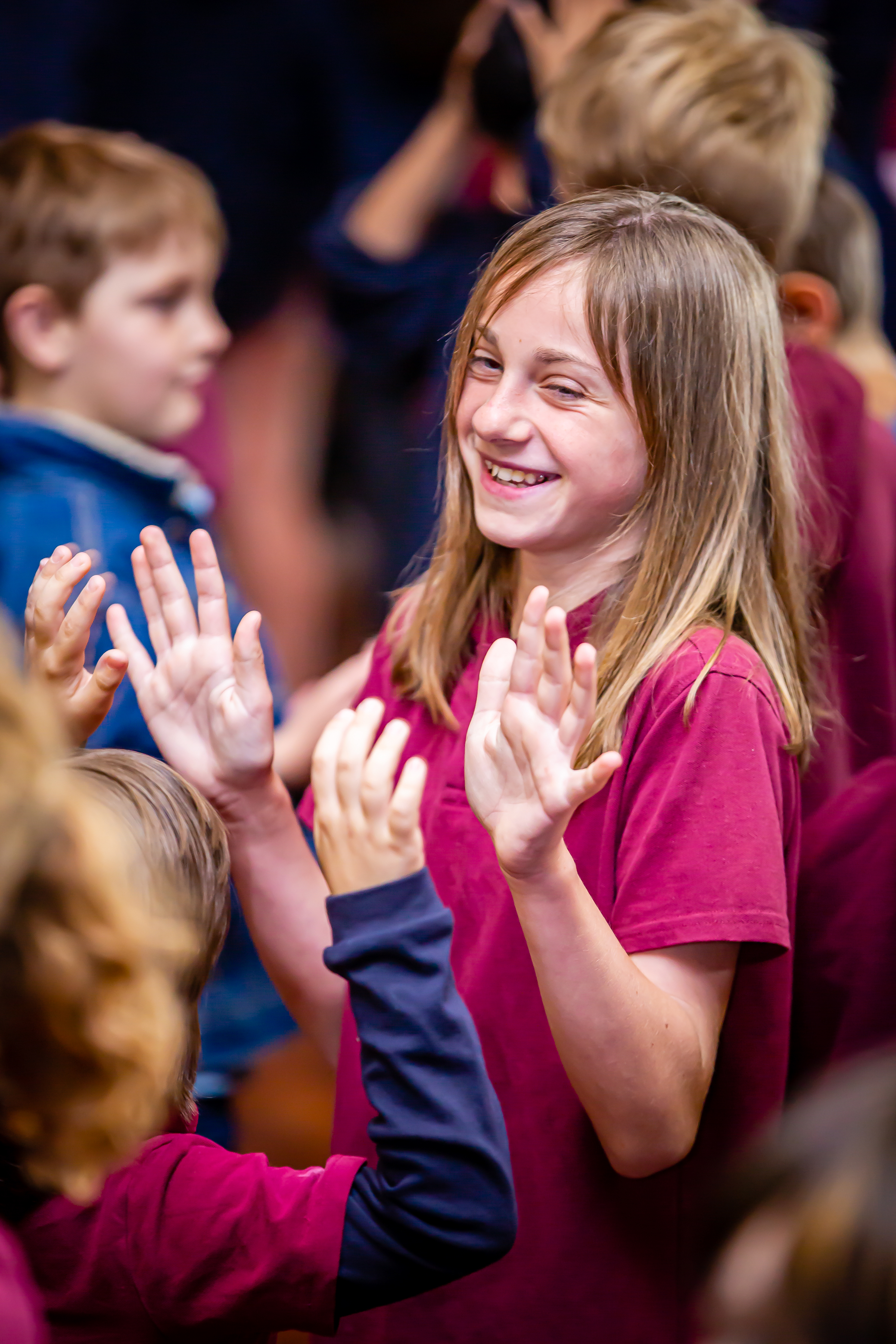 Primary school students from different regional South Australian schools playing instruments together at Millipalooza to build social connection.
