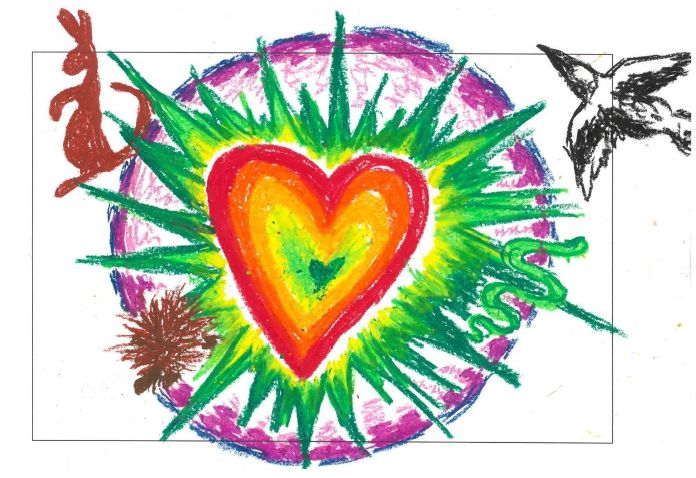 Non-Indigenous Teaching Artist ‘Megan reflected on how the arts create conditions for equality, connection, and belonging — drawing on the image of the heart as an open space of play, and the circle as a symbol of community.’ p51